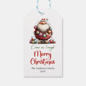 Whimsical funny Santa Christmas gift tag style ギフトタグ (裏面)