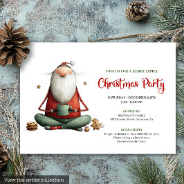 Whimsical Funny Santa Classic Christmas Invitation 招待状