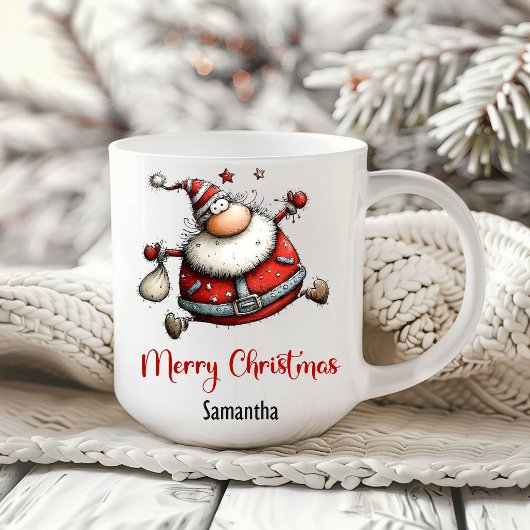 Whimsical Funny Santa Claus Humor Coffee Mug コーヒーマグカップ