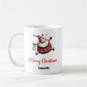 Whimsical Funny Santa Claus Humor Coffee Mug コーヒーマグカップ (左)