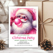 Whimsical Funny Santa Sunglasses Christmas Invites 招待状