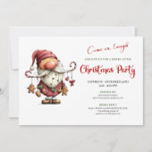 Whimsical Funny Santa Watercolor Holiday Invites 招待状 (正面)
