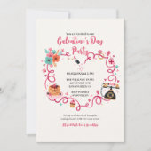 Whimsical Galentines Invitation Vintage Phone 招待状 (正面)