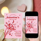 Whimsical Galentines Valentines girls  Party 招待状