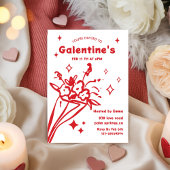Whimsical Galentines Valentines girls  Party 招待状