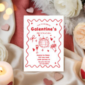 Whimsical Galentines Valentines girls  Party 招待状