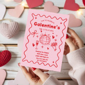 Whimsical Galentines Valentines girls Party 招待状