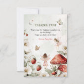 whimsical garden fairies birthday サンキューカード (正面)