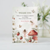 whimsical garden fairies birthday サンキューカード (スタンド正面)