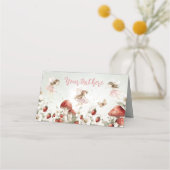 whimsical garden fairies birthday Food Tent  プレイスカード (裏面)