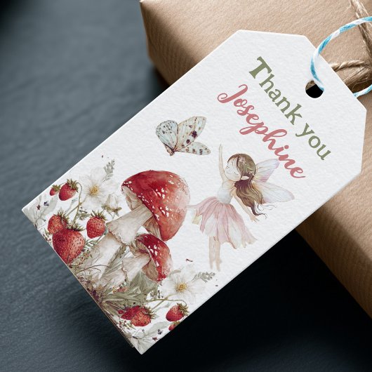 whimsical garden fairies girl birthday  ギフトタグ
