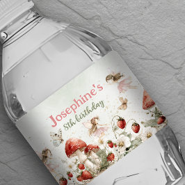 whimsical garden fairies girl birthday ペットボトルラベル