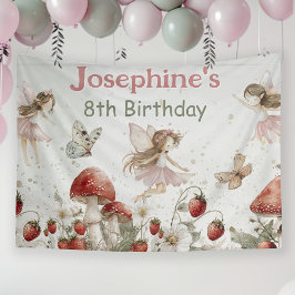 whimsical garden fairies girl birthday 横断幕