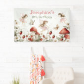 whimsical garden fairies girl birthday 横断幕 (インサイチュ)