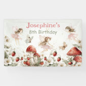 whimsical garden fairies girl birthday 横断幕 (横)