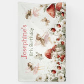 whimsical garden fairies girl birthday 横断幕 (縦)