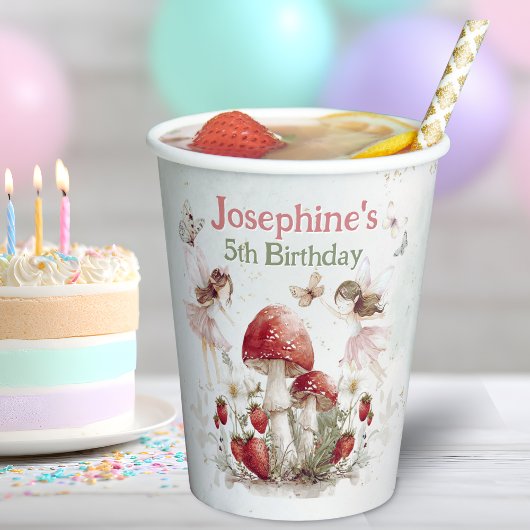 whimsical garden fairies girl birthday small 紙コップ