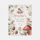 whimsical garden fairy first birthday フリースブランケット (正面)