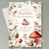whimsical garden fairy first birthday 招待状