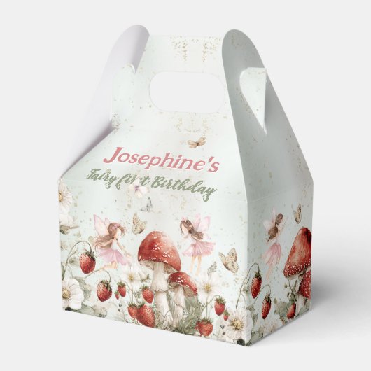 whimsical garden fairy first birthday custom フェイバーボックス (裏面サイド)