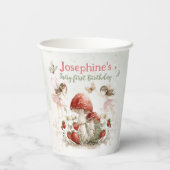 whimsical garden fairy first birthday girl small 紙コップ (裏面)