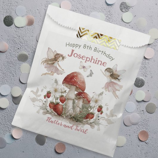 whimsical garden flutter and twirl fairy birthday  フェイバーバッグ