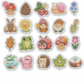 Whimsical Garden Friends Sticker Sheet シール (正面)