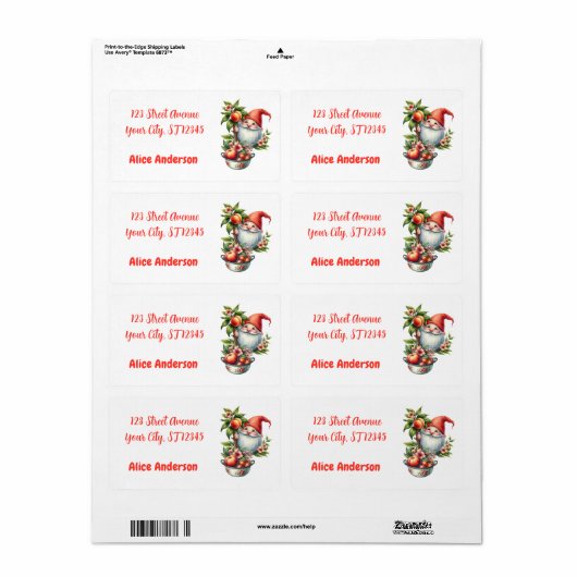 Whimsical Garden One Year Old ラベル (フルシート)