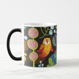 whimsical garden owl mug モーフィングマグカップ