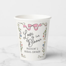 Whimsical Garden Party Doodle Floral Bridal Shower 紙コップ