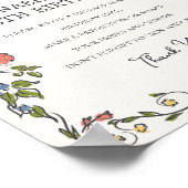 Whimsical Garden Party Flora Birthday Time Capsule ポスター (角)