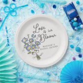 Whimsical Garden Party Floral Bridal Shower ペーパープレート (パーティー)