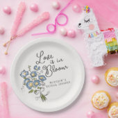 Whimsical Garden Party Floral Bridal Shower ペーパープレート (パーティー)