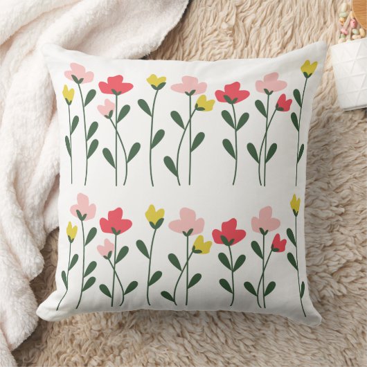 Whimsical Garden Rows Pillows クッション (ブランケット)