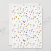 Whimsical Garden Wildflowers Wedding 招待状 (裏面)
