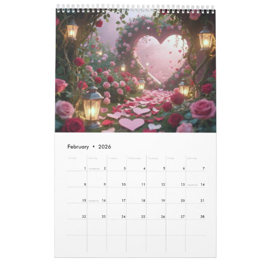 Whimsical Gardens – A Year of Enchanted Nature カレンダー (2月 2026)