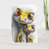 Whimsical Geckos Father's Day シーズンカード (正面)