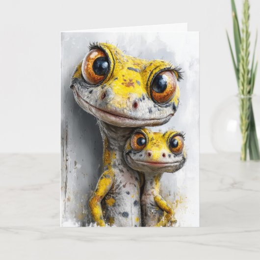 Whimsical Geckos Father's Day シーズンカード (正面)