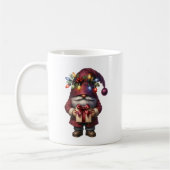 Whimsical Gift Giving Christmas Gnome コーヒーマグカップ (左)
