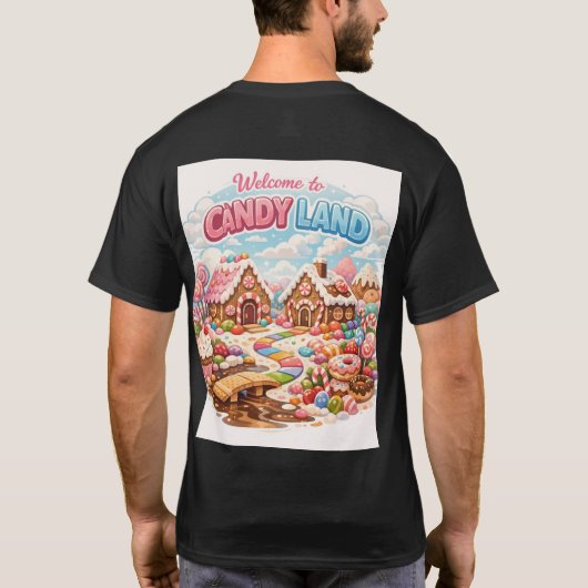Whimsical Gingerbread Candy Land Tシャツ (裏面)