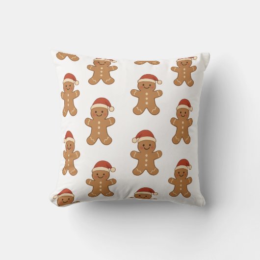 Whimsical Gingerbread Christmas クッション (正面)