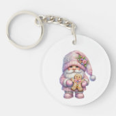 Whimsical Gingerbread Christmas Gnome キーホルダー (正面)