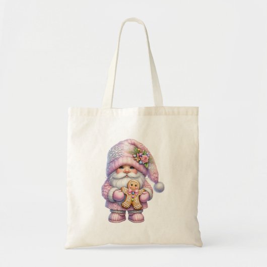 Whimsical Gingerbread Christmas Gnome トートバッグ (正面)