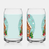 Whimsical Gingerbread House Christmas Scene ガラス缶 (右)