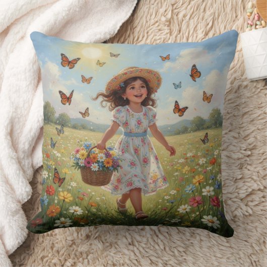 Whimsical Girl  クッション (ブランケット)