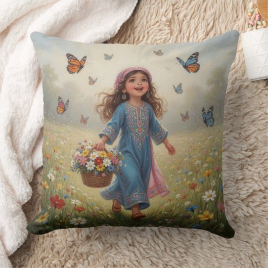 Whimsical Girl  クッション (ブランケット)