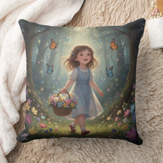 Whimsical Girl  クッション (ブランケット)