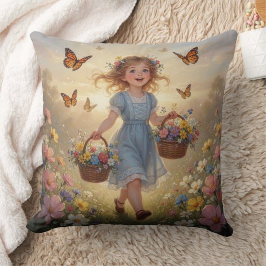 Whimsical Girl  クッション (ブランケット)