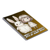 Whimsical Girl and Patchwork Bunny Notebook ノートブック (右側)