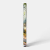 Whimsical Girl Dancing Through Birch Forest Samsung Galaxyケース (左側面)